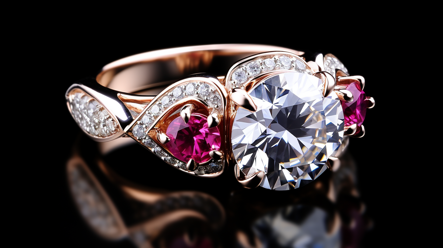 Three Stone Engagement luxury ring